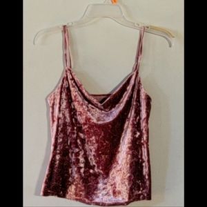 Velvet solid cami top